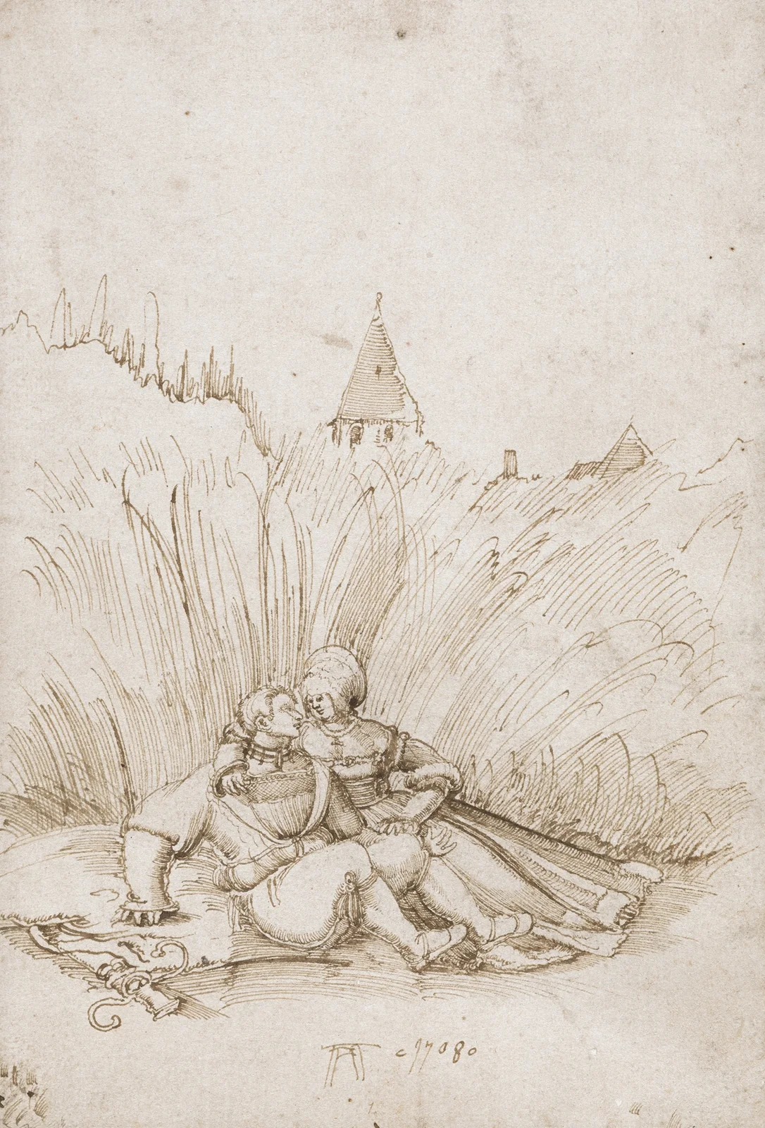 Lovers in a Cornfield av Albrecht Altdorfer