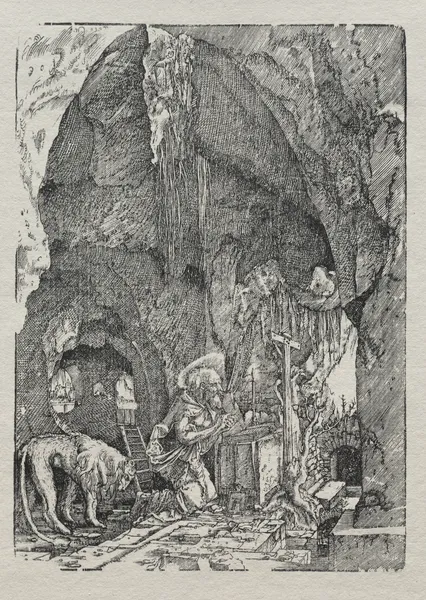St. Jerome in the Cave av Albrecht Altdorfer