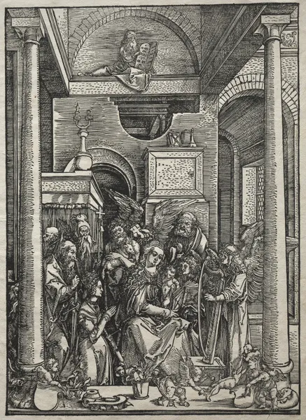 Adoration of the Virgin and Child by Saints and Angels av Albrecht Dürer