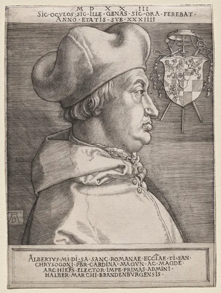 Cardinal Albrecht of Brandenburg, 1523 av Albrecht Dürer