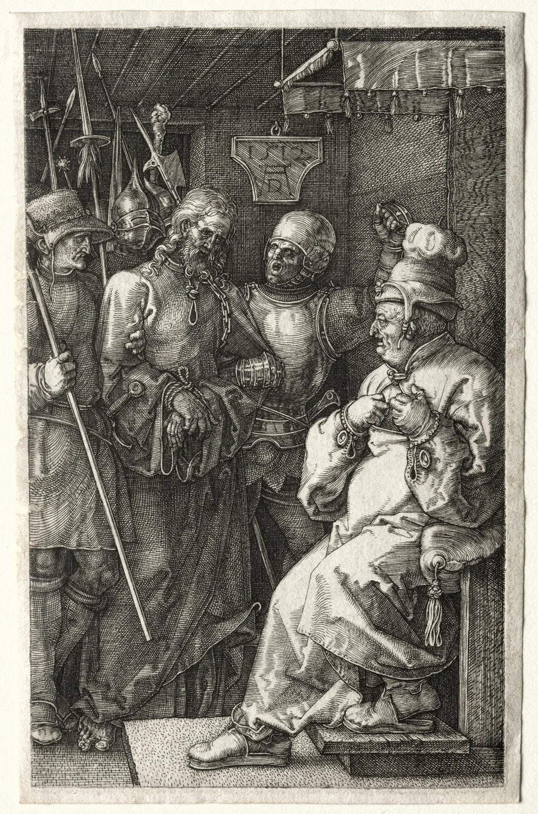 Christ before Caiaphas av Albrecht Dürer