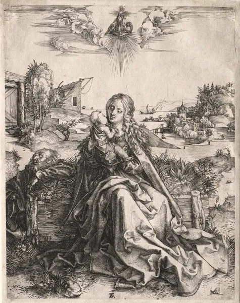 Holy Family with the Butterfly av Albrecht Dürer