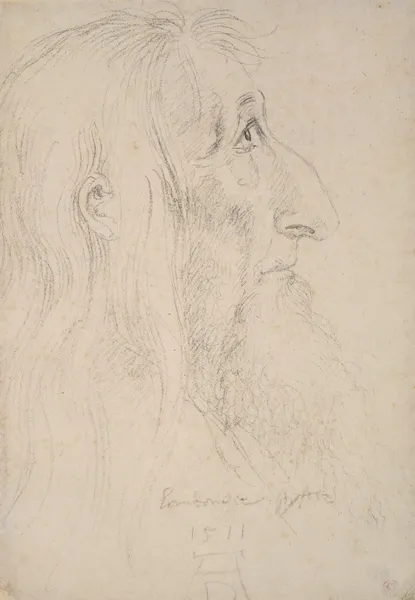 Porträtstudie des Matthäus Landauer av Albrecht Dürer