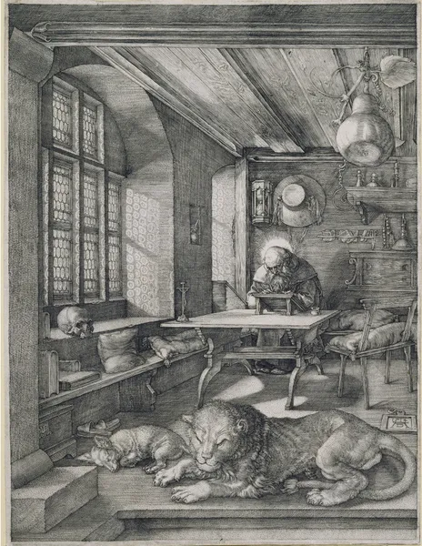 Saint Jerome in his Study av Albrecht Dürer