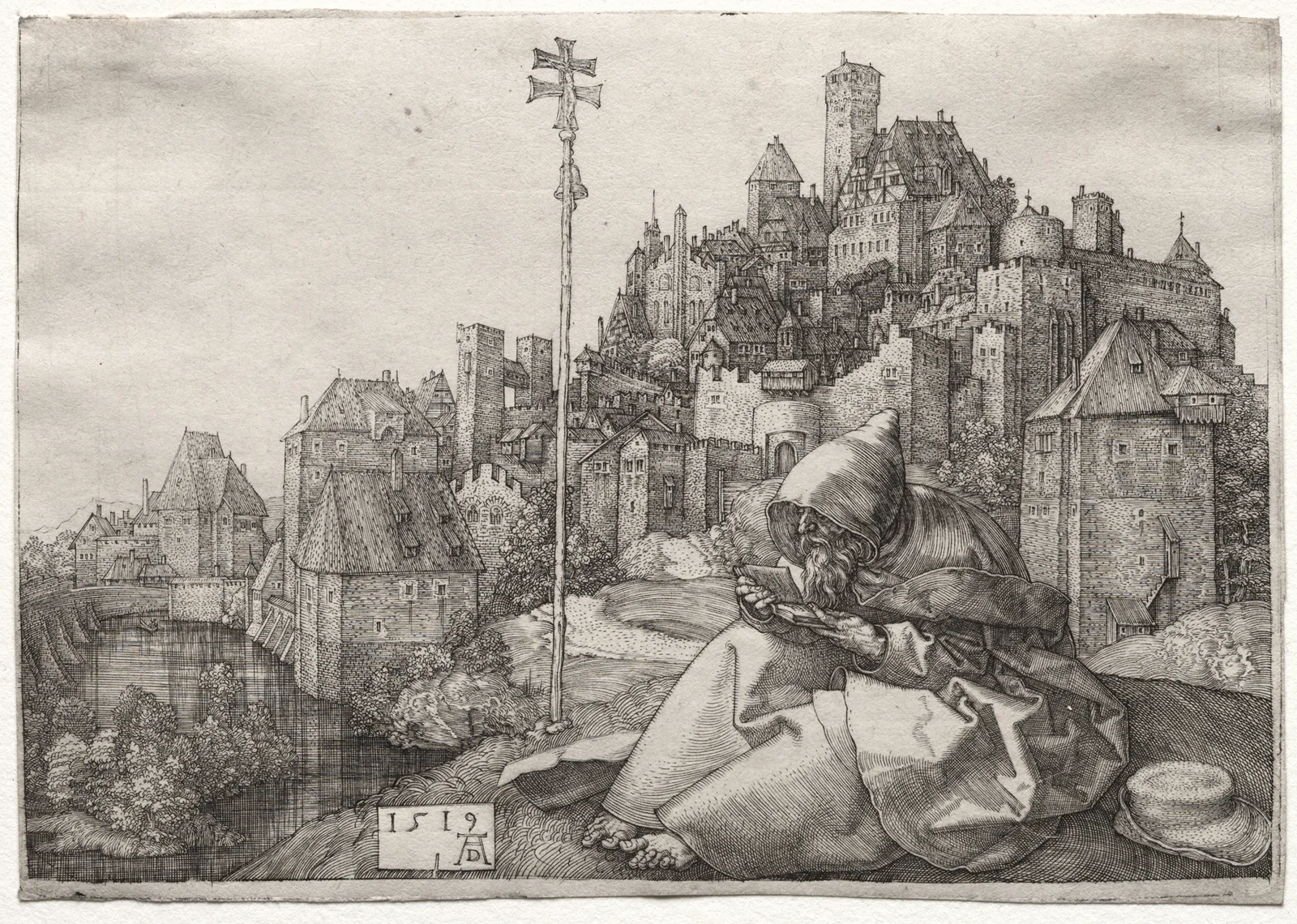 St. Anthony Reading av Albrecht Dürer
