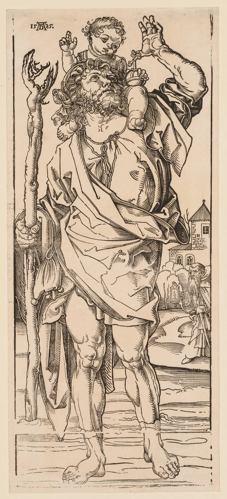 St. Christopher Crossing the Stream av Albrecht Dürer
