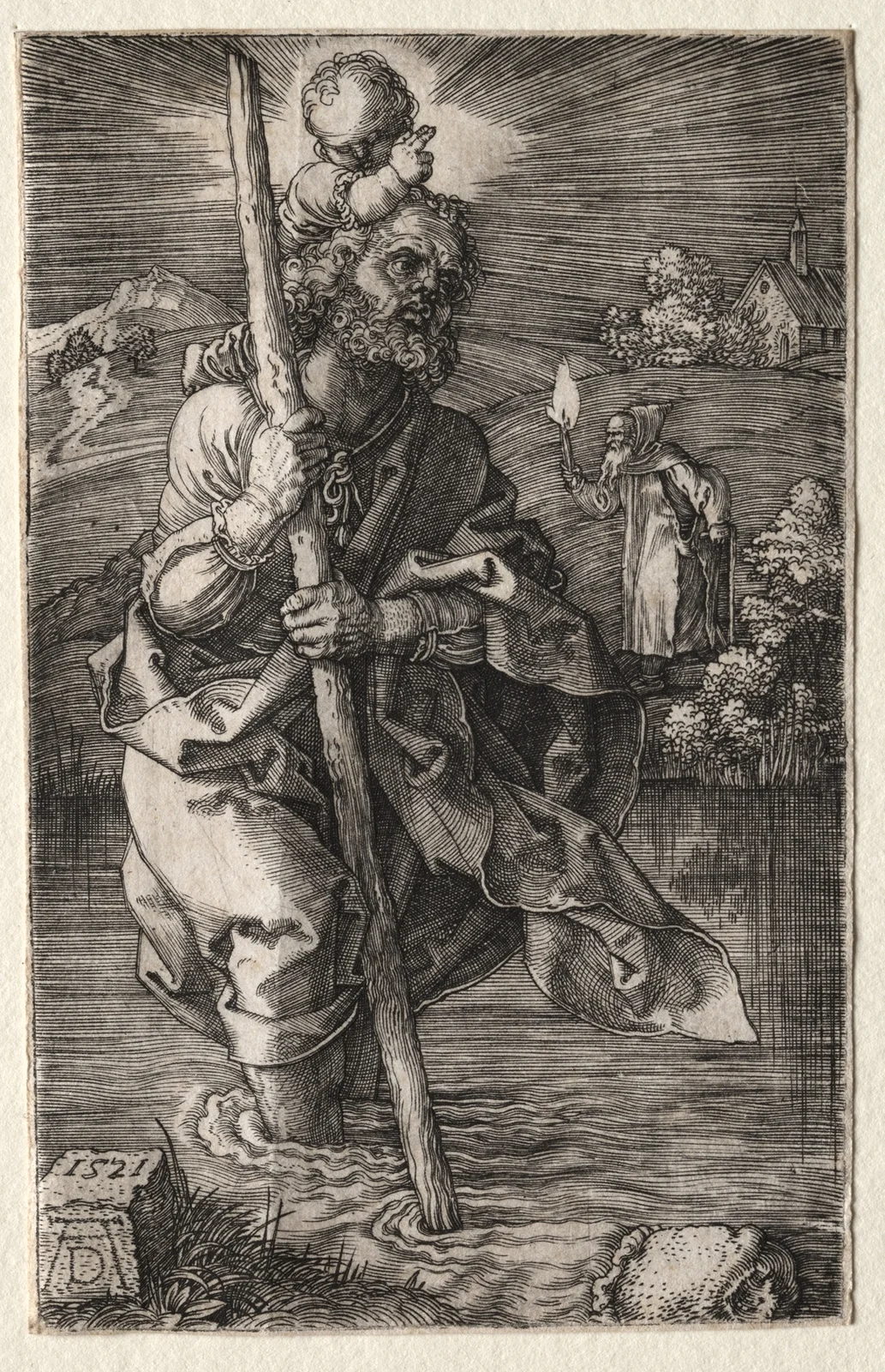 St. Christopher, Facing Right av Albrecht Dürer