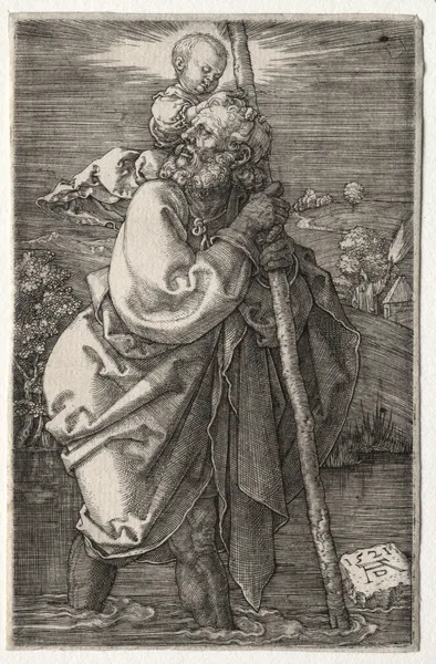 St. Christopher, Facing to the Left av Albrecht Dürer