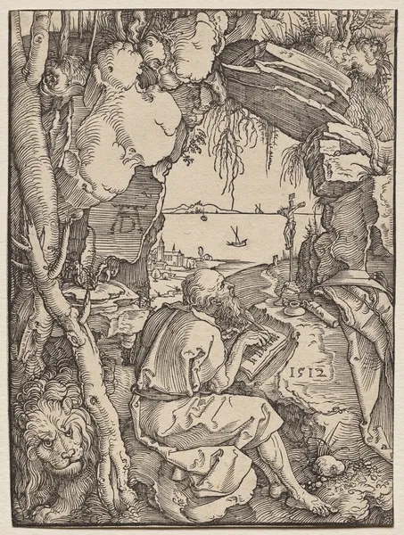 St. Jerome in a Cave av Albrecht Dürer