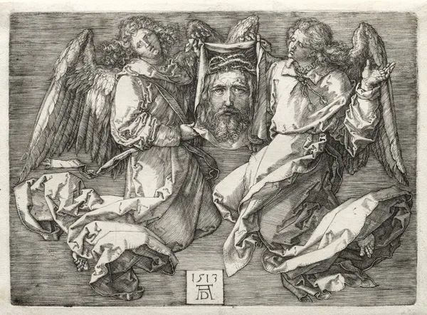 Sudarium Displayed by Two Angels av Albrecht Dürer