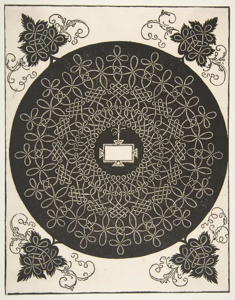 The First Knot. Interlaced Roundel with an Oblong Panel in its Center av Albrecht Dürer
