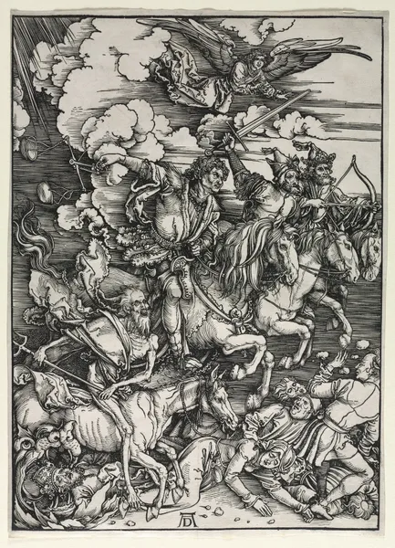 The Four Horsemen, from The Apocalypse av Albrecht Dürer