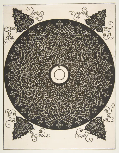 The Fourth Knot. Interlaced Roundel with a Round Medallion in its Center av Albrecht Dürer
