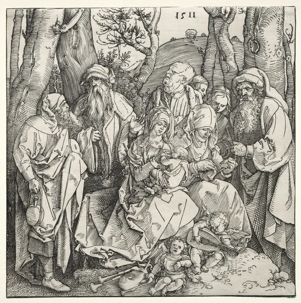 The Holy Family with Two Musician Angels av Albrecht Dürer