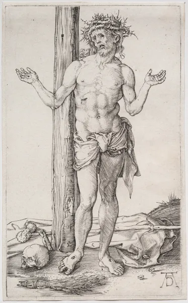 The Man of Sorrows Standing, with Hands Raised av Albrecht Dürer