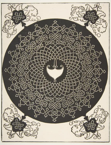 The Second Knot. Interlaced Roundel with an Amazon Shield in its Center av Albrecht Dürer