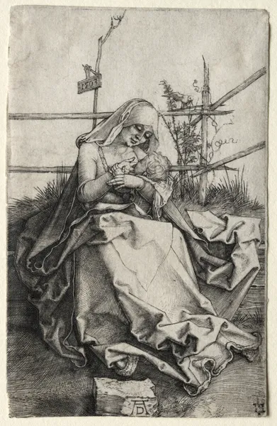 The Virgin and Child on a Grassy Bench av Albrecht Dürer
