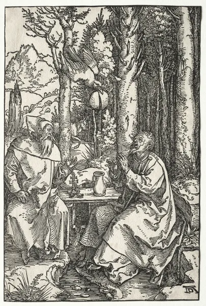 The Visit of St. Anthony to St. Paul the Hermit av Albrecht Dürer