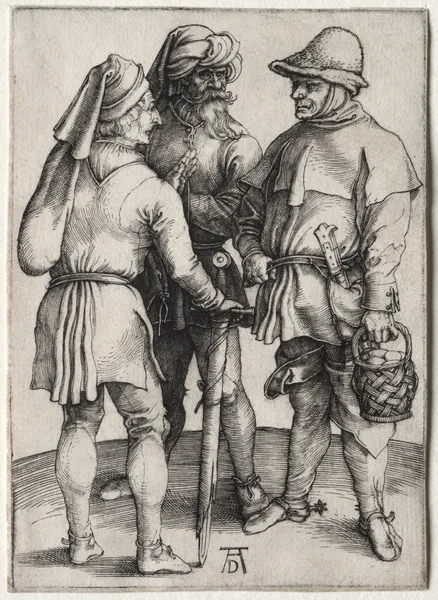 Three Peasants in Conversation av Albrecht Dürer