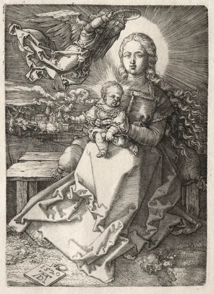 Virgin Crowned by an Angel av Albrecht Dürer