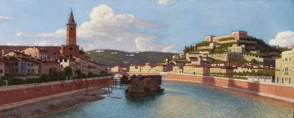 View of Verona av Aleksander Gierymski