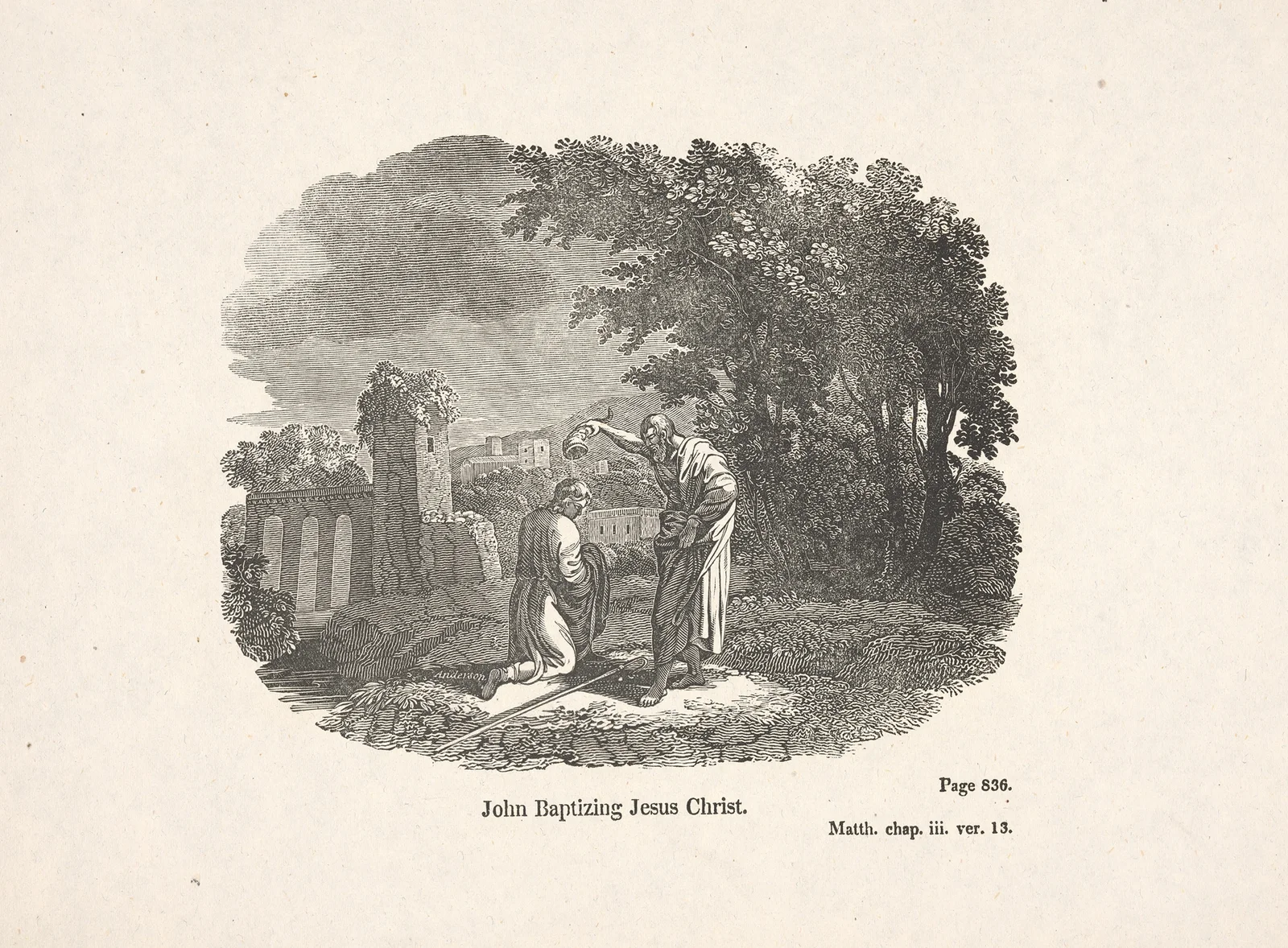 John Baptizing Jesus Christ av Alexander Anderson