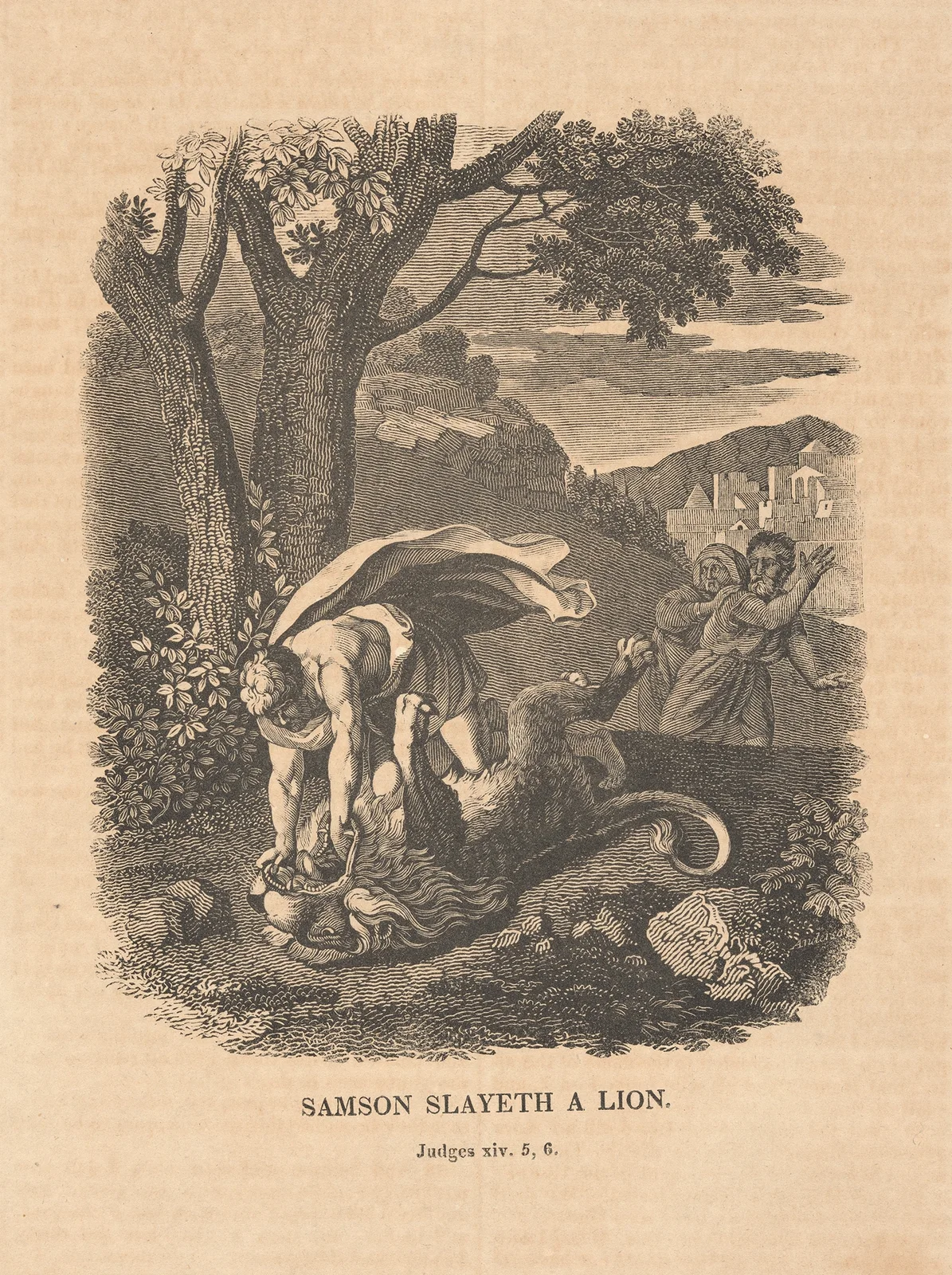 Samson slayeth a lion av Alexander Anderson