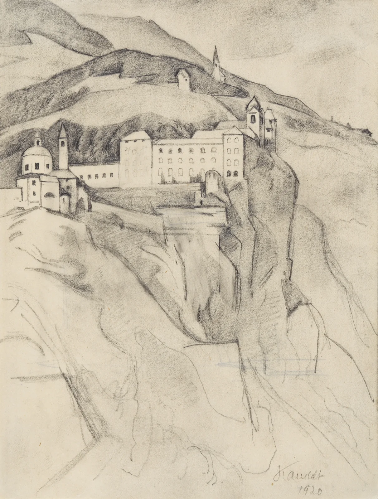 Blick auf Sabiona av Alexander Kanoldt
