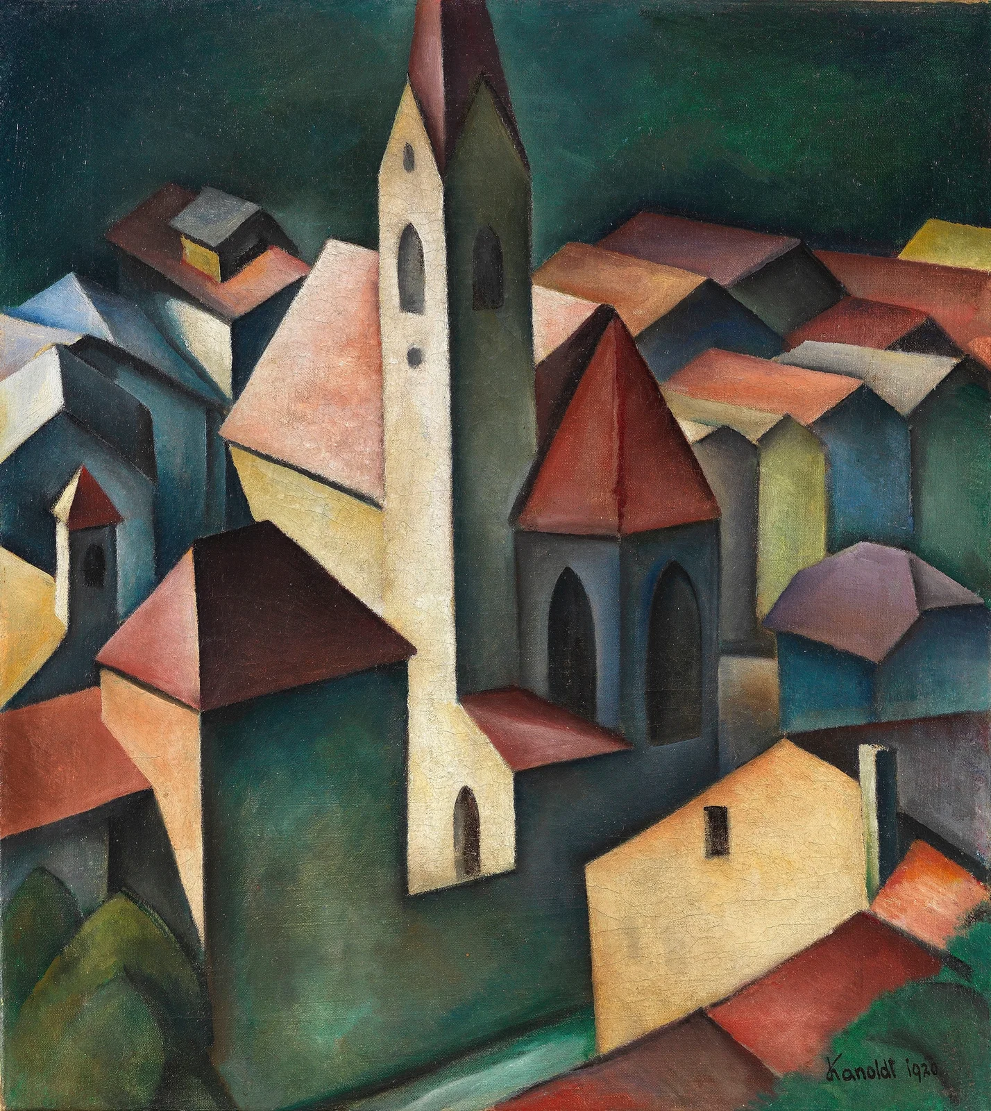 Die Kirche III (St. Andreas in Klausen, Südtirol) av Alexander Kanoldt