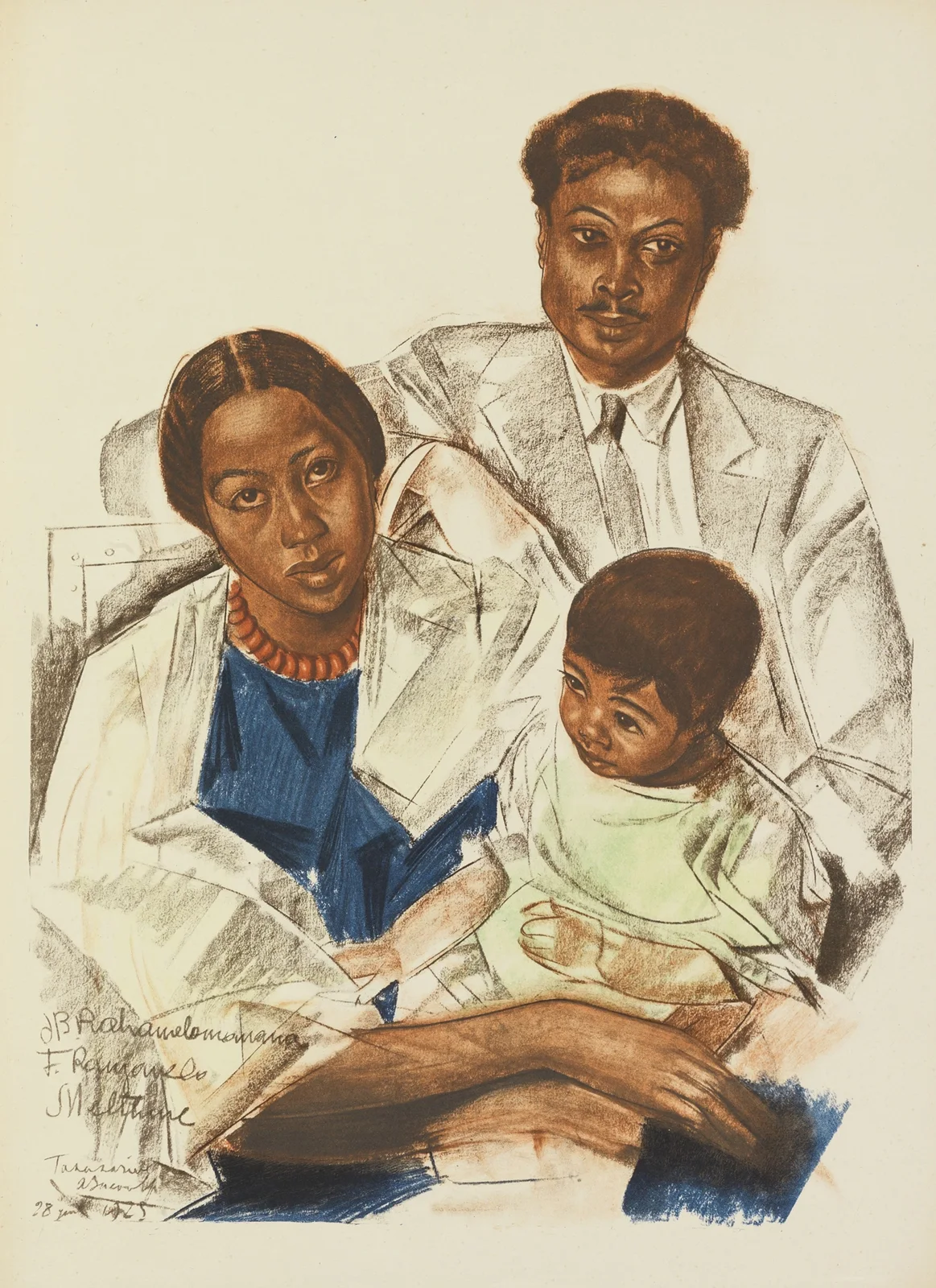 Famille Malgache (Tananarive) av Alexandre Jacovleff