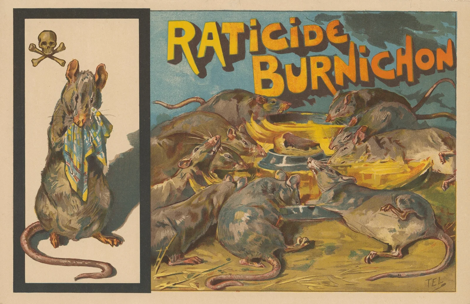 Raticide, Burnichon av Théophile Alexandre Steinlen