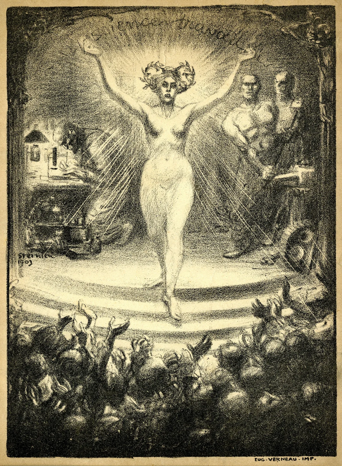Science travail av Théophile Alexandre Steinlen