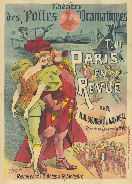 Théatre des Folies Dramatiques. Tout Paris en revue par MM. Blondeau & Monréal av Alfred Choubrac