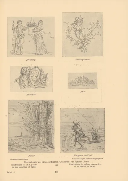 Illustrations for M. S. poems av Alfred Rethel