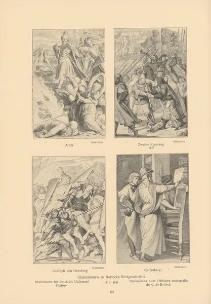 Illustrations for Rotteck’s Universal History, 1841 – nr 2 av Alfred Rethel