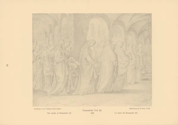 The death of Frauenlob (II) av Alfred Rethel