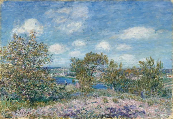 Après-midi de mai à By, près de Moret-sur-Loing av Alfred Sisley