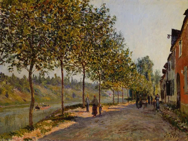 June Morning in Saint-Mammès av Alfred Sisley