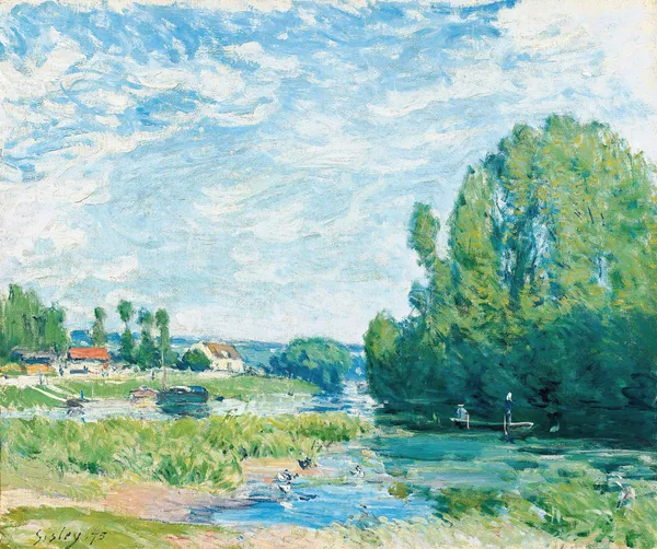 La Mare Aux Canards av Alfred Sisley