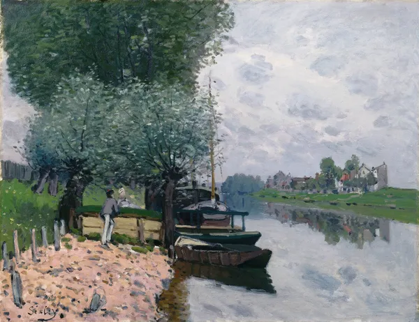 La Seine à Bougival (The Seine at Bougival), 1872 av Alfred Sisley