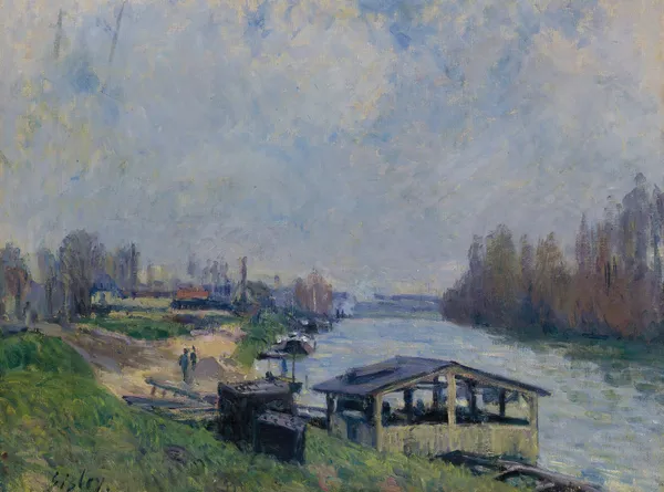 Le Lavoir De Billancourt av Alfred Sisley