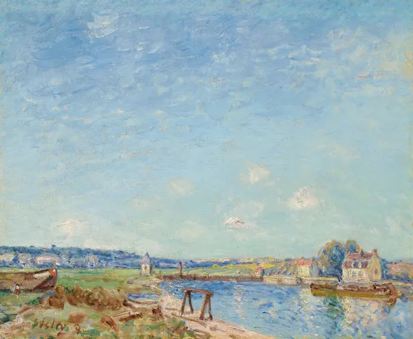 Le Loing à Saint-Mammès, 1884 av Alfred Sisley