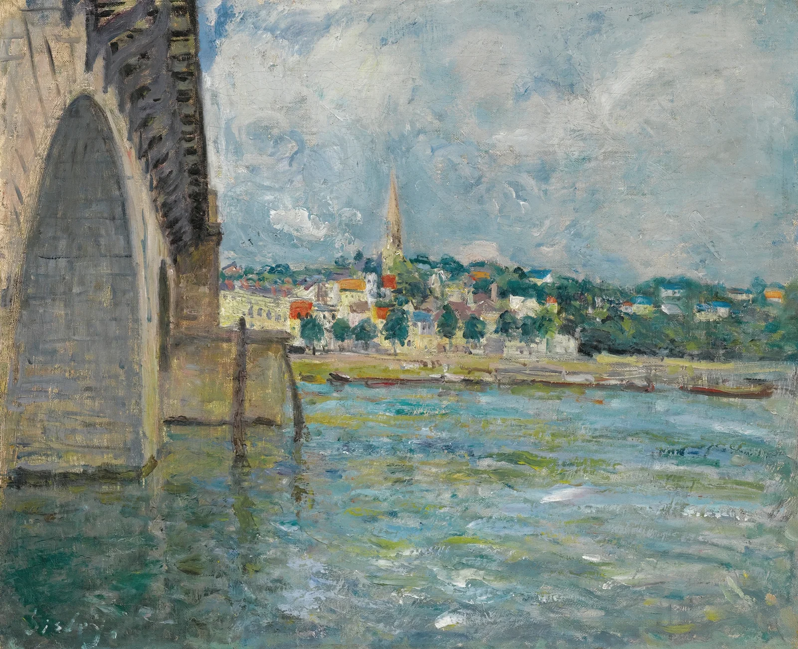 Le Pont De St. Cloud av Alfred Sisley