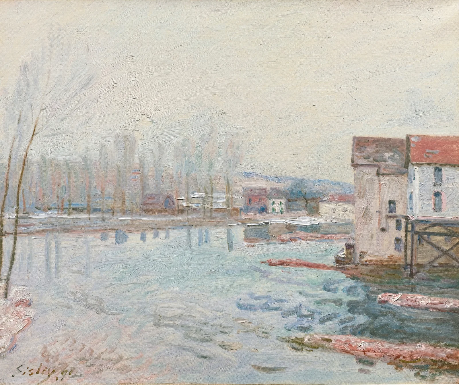 L’hiver À Moret av Alfred Sisley