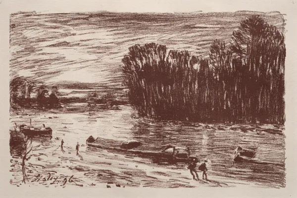 On the Banks of the Loing av Alfred Sisley
