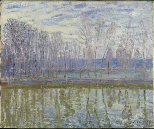 On the Shores of Loing av Alfred Sisley