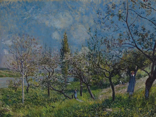 Orchard in Spring av Alfred Sisley