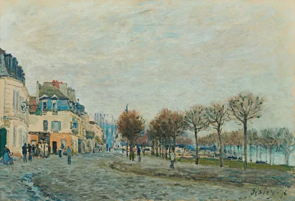 Port-Marly avant l’inondation av Alfred Sisley