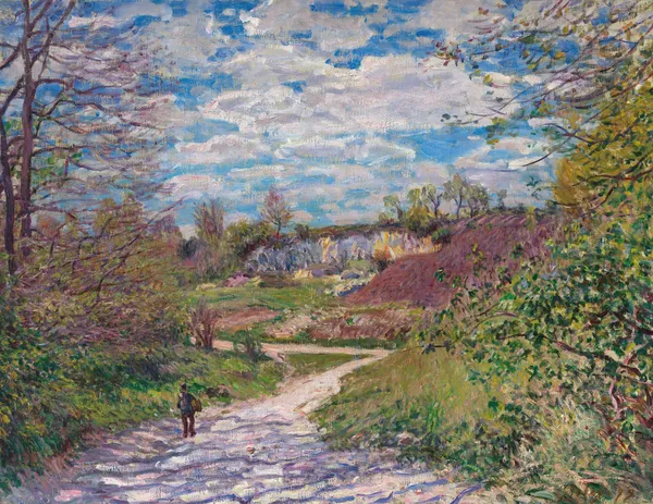 Soleil d’hiver à Veneux-Nadon av Alfred Sisley