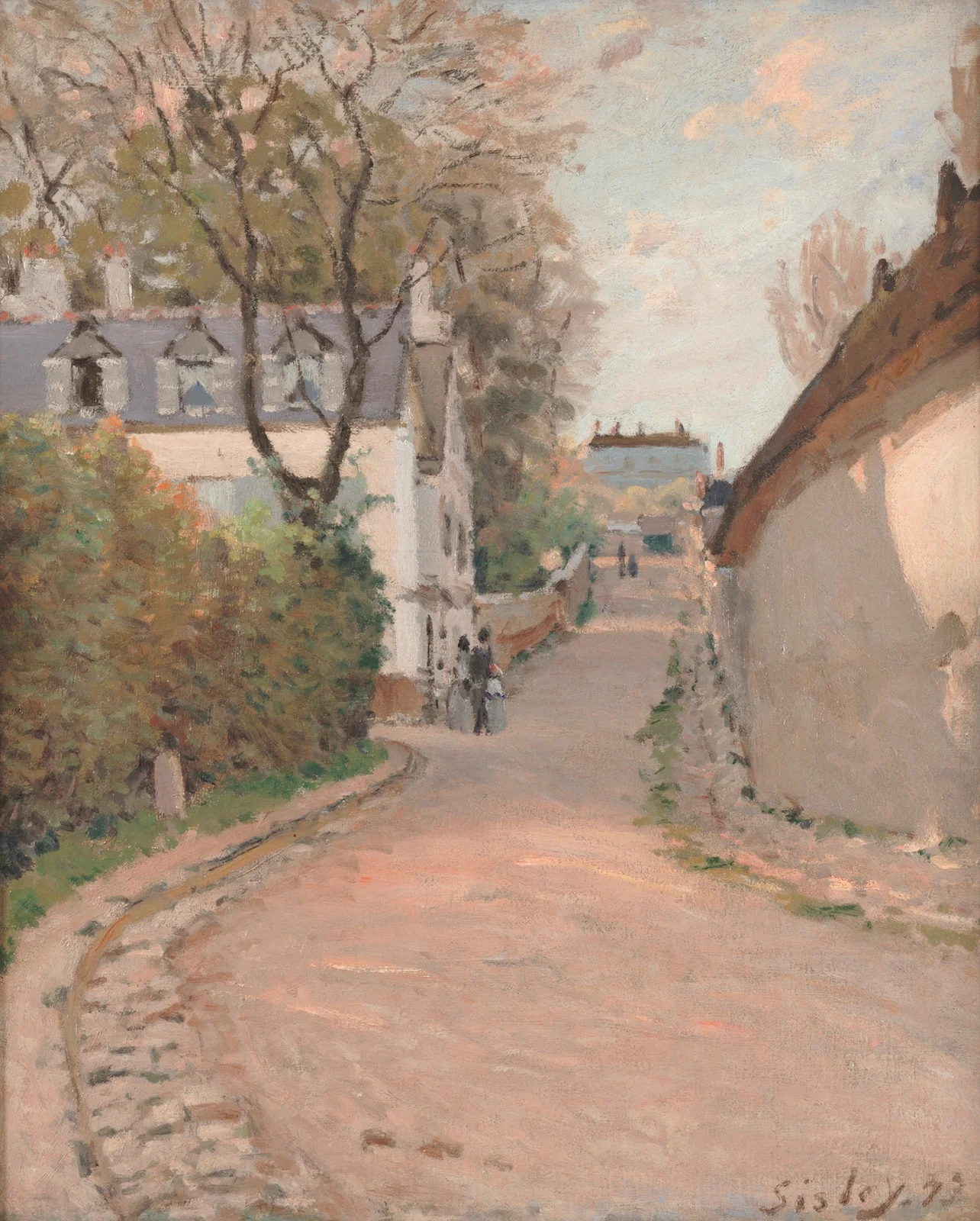 Street in Ville-d’Array av Alfred Sisley
